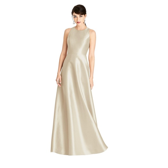Alfred Sung Dessy Group D746 Dress (Champagne) - Picture 1 of 5